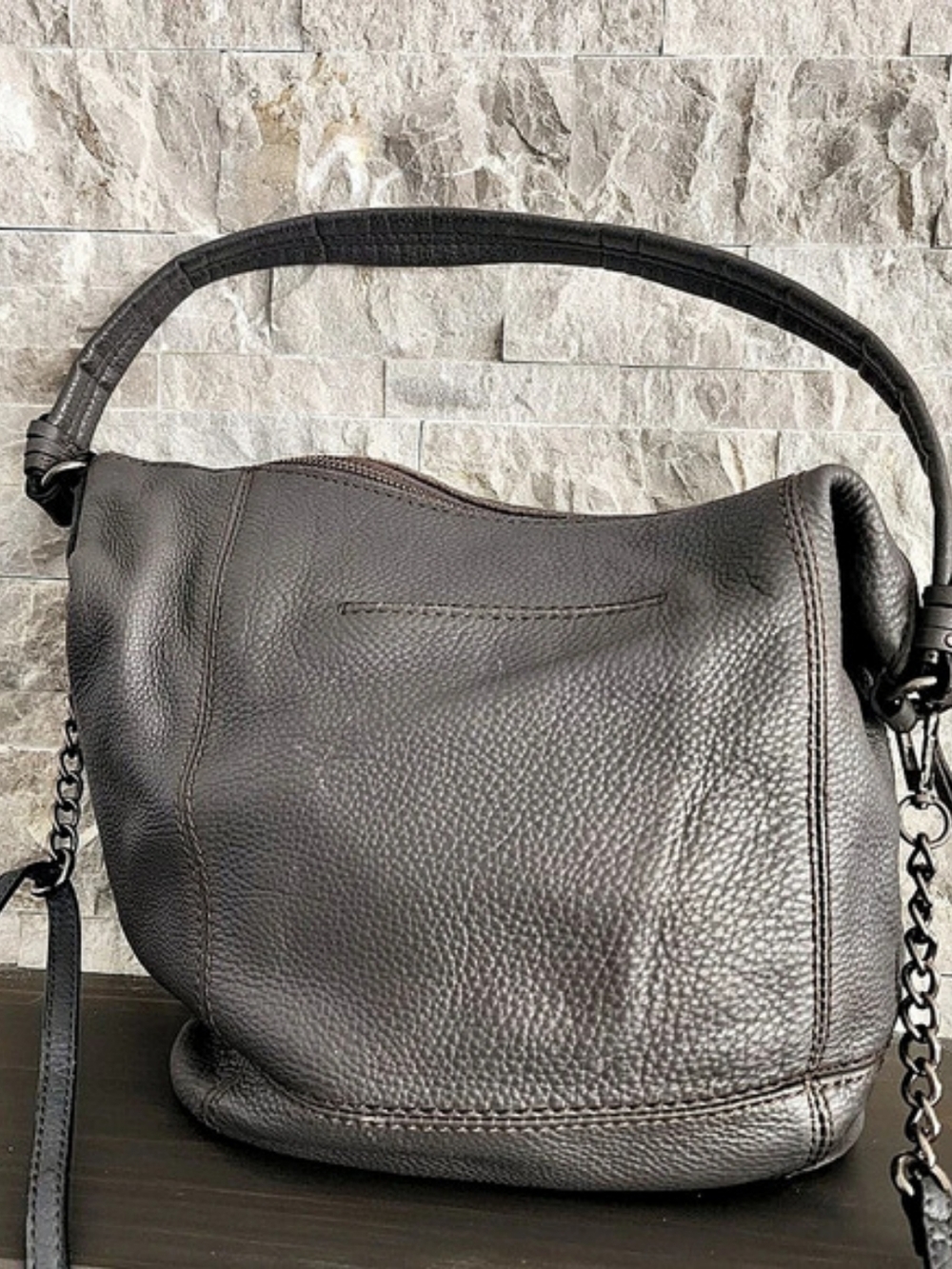 The Sak Sequoia Hobo Black Leather Shoulder Bag